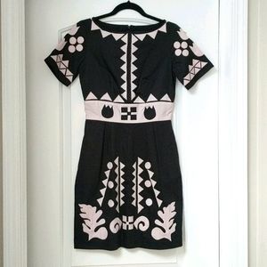 💖Cynthia Rowley dress with dark blue and cream